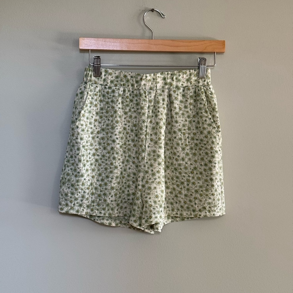 Sophie Rue Green and Yellow Floral Shorts